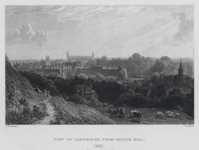 View of Cambridge, from Castle Hill (engraving) بواسطة مدرسة اللغة الإنجليزية