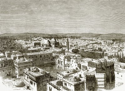 منظر للقدس من فوق بركة حزقيا بواسطة مدرسة اللغة الإنجليزية