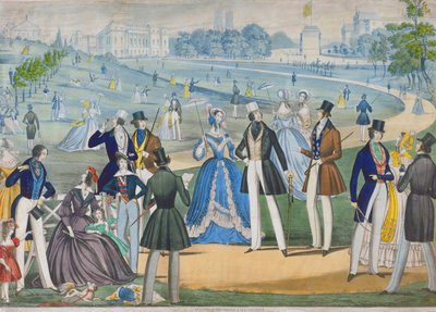 منظر لمتنزه St Jamess Park من Green Park ، Westminster ، c.1820 (aquatint on paper) بواسطة مدرسة اللغة الإنجليزية
