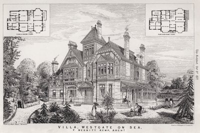 Villa, Westgate on Sea (engraving) بواسطة مدرسة اللغة الإنجليزية