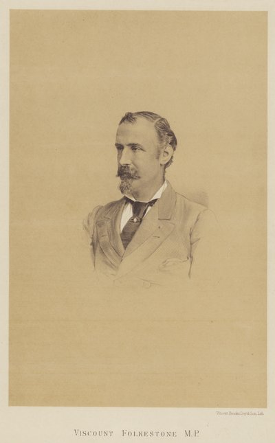 Viscount Folkestone، MP (litho) بواسطة مدرسة اللغة الإنجليزية