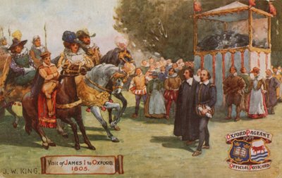 زيارة جيمس الأول لأكسفورد ، 1605 بواسطة مدرسة اللغة الإنجليزية