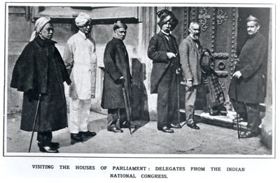 زيارة مجلسي البرلمان: مندوبون من المؤتمر الوطني الهندي ، 1919 بواسطة مدرسة اللغة الإنجليزية