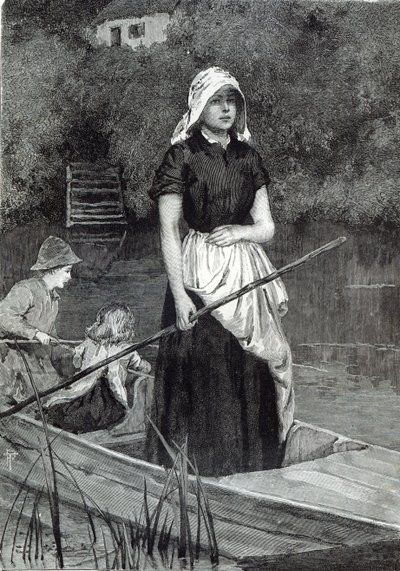 انتظار الأب من "وقت الفراغ" 1888 بواسطة مدرسة اللغة الإنجليزية