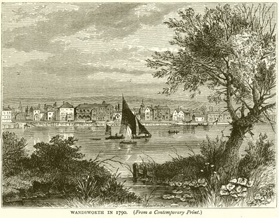 واندسوورث عام 1790 بواسطة مدرسة اللغة الإنجليزية