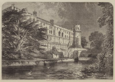Warwick Castle, from the Avon (engraving) بواسطة مدرسة اللغة الإنجليزية