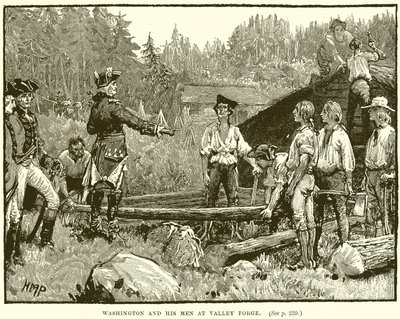 واشنطن ورجاله في Valley Forge بواسطة مدرسة اللغة الإنجليزية