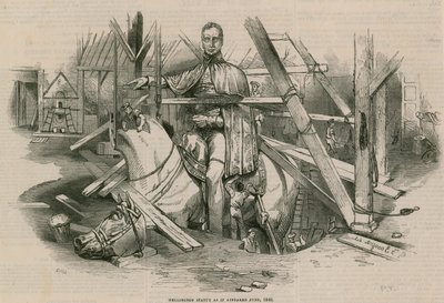 تمثال Wellingtons كما ظهر في يونيو 1846 بواسطة مدرسة اللغة الإنجليزية