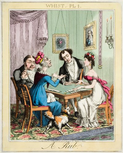 Whist Pl 1. - A Rub ، تم نشره في لندن بواسطة G. Humphrey بواسطة مدرسة اللغة الإنجليزية