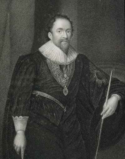 وليام هربرت (1580-1630) ، من "صور بريتيش لودج" ، 1823 (نقش) بواسطة English School