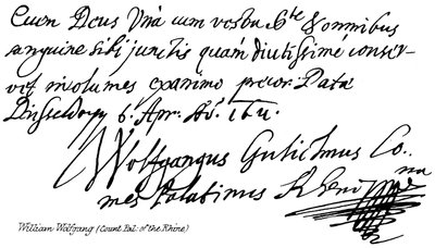 ويليام وولفجانج (Count Pal: of the Rhine) بواسطة مدرسة اللغة الإنجليزية