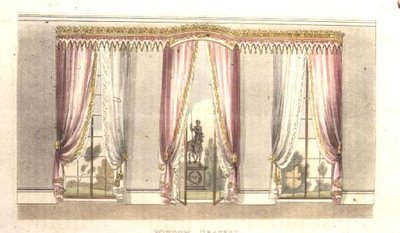 ستائر النوافذ ، اللوحة 114 من مستودع الفنون في أكرمان ، نُشرت عام 1820 (لون ليثو) بواسطة مدرسة اللغة الإنجليزية