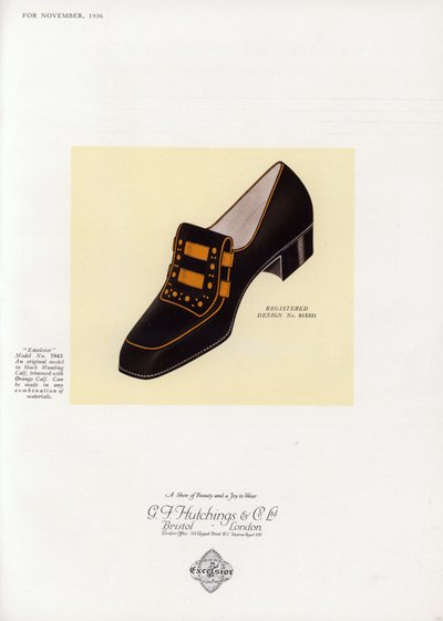إعلان الأحذية النسائية ، 1930s بواسطة مدرسة اللغة الإنجليزية