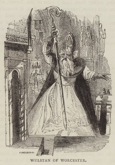 Wulstan of Worcester (نقش) بواسطة مدرسة اللغة الإنجليزية