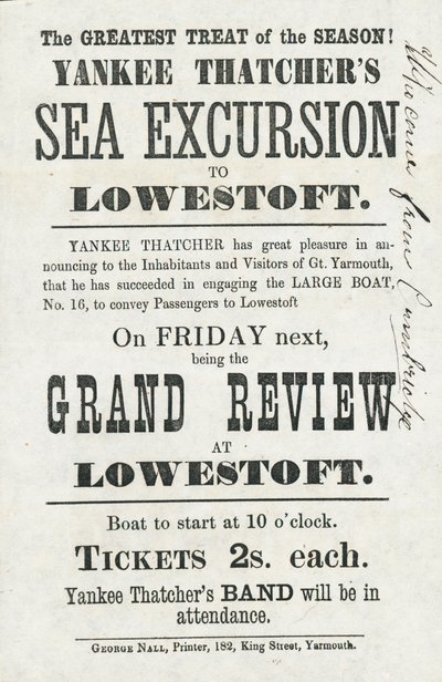 رحلة Yankee Thatchers Sea إلى Lowestoft (طباعة) بواسطة مدرسة اللغة الإنجليزية