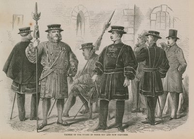 Yeomen of the Guard في أزياءهم القديمة والجديدة بواسطة مدرسة اللغة الإنجليزية