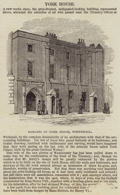 York House, Whitehall (engraving) بواسطة مدرسة اللغة الإنجليزية