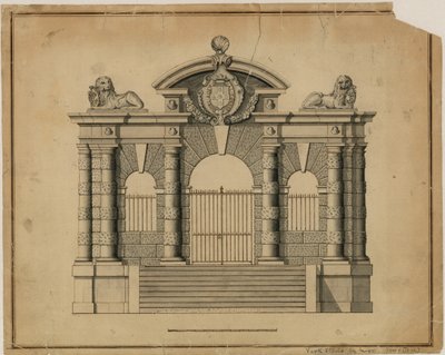 سلالم يورك بواسطة Inigo Jones ، ج 1626 بواسطة مدرسة اللغة الإنجليزية