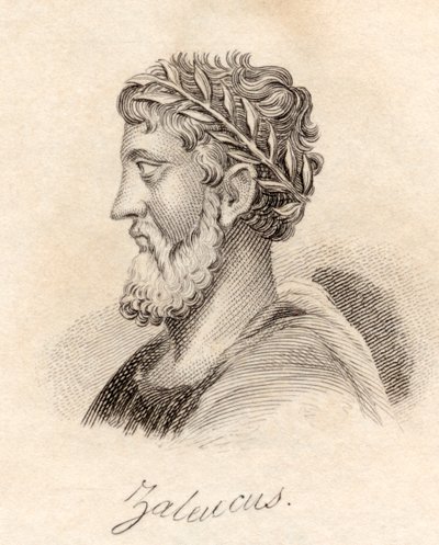 Zaleucus ، من "قاموس كراب التاريخي" ، نشر عام 1825 بواسطة مدرسة اللغة الإنجليزية