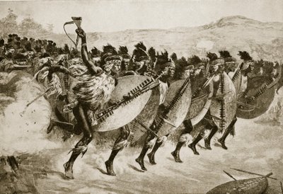 زولوس يتقدم للهجوم على كامبولا هيل ، 29 مارس 1879 بواسطة مدرسة اللغة الإنجليزية