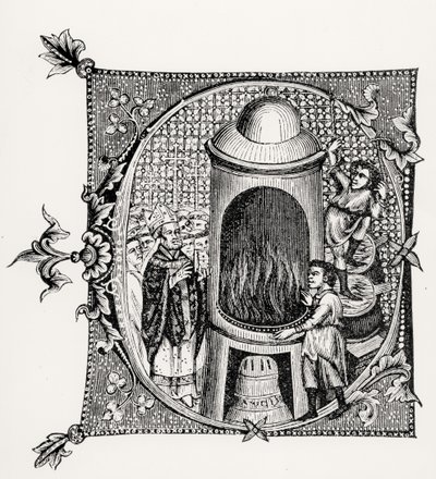 تأريخ أولي تاريخي من Divinorum Officiorum بقلم ويليام دوراند ، توضيح من العلوم والأدب في العصور الوسطى وعصر النهضة ، كتب ونقش بول لاكروا ، 1878 ( بواسطة المدرسة الإنجليزية المدرسة الإنجليزية