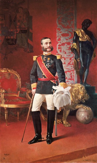 صورة لملك إسبانيا ألفونسو الثاني عشر (1857-1885 بواسطة Enrique Estevan y Vicente