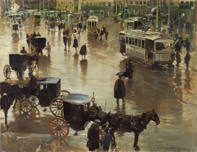 بويرتا ديل سول ، مدريد - مارتينيز كوبيلز ، إنريكي (1874-1947) - 1902 - زيت على قماش - 75 × 96.5 - متحف كارمن تيسين ، ملقة بواسطة إنريكي مارتينيز كوبيلز إي رويز