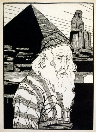 عيد الفصح ، من كتاب يهوذا الذي رسمه إفرايم موسى ليلين (1874-1925). يُعتبر ليليان والد الأيقونية الصهيونية ، التي تم إنشاؤها على طراز Jugendstil (الفن الألماني الحديث). قام بتوضيح "يهوذا" (1900) ، كتاب الشعر التوراتي لكريس بواسطة افرايم موسى الزنابق