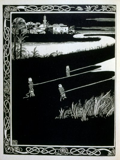 عنك قبل جموره (عمورة) ، من كتاب يهوذا الذي رسمه إفرايم موسى ليلين (1874-1925). يُعتبر ليليان والد الأيقونية الصهيونية ، التي تم إنشاؤها على طراز Jugendstil (الفن الألماني الحديث). رسم "يهوذا" (1900) ، كتاب ب بواسطة افرايم موسى الزنابق