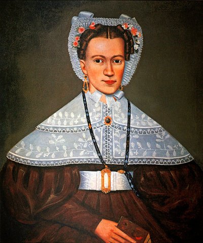 السيدة بيرس ، حوالي 1835 (زيت على ظهر السفينة) بواسطة إيراستوس ساليسبري فيلد