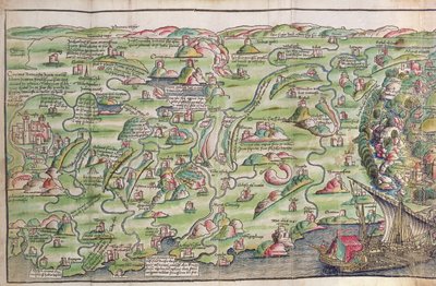 خريطة مدينة القدس ، من "الحج في الأرض المقدسة" بقلم برنارد فون بريدنباخ (1440-97) بواسطة إيرهارد ريويتش