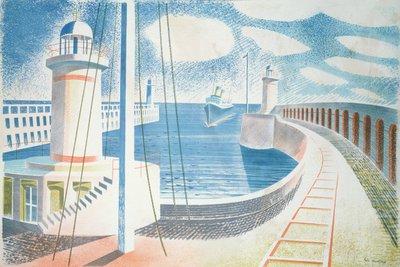 ميناء نيوهافين بواسطة Eric Ravilious