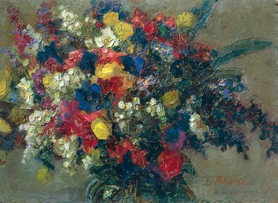 زهور جبال الألب ، رسمها إرمينيا بروني مينين (1870-1940) ، زيت على قماش. بواسطة ارمينيا بروني مينين