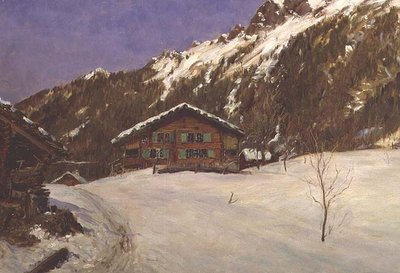 شاليه في الثلج بواسطة إرنست ألبرت ووترلو