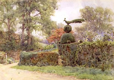 The Old Yew Hedge ، Speldhurst ، Kent (ألوان مائية) بواسطة إرنست آرثر رو