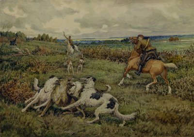 الصيد مع بورزوا ، 1937 بواسطة إرنست إرنستوفيتش ليسنر