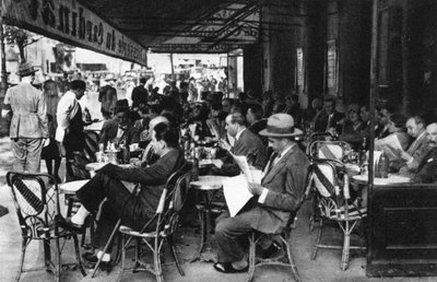 الناس في مقهى الرصيف ، باريس ، 1931. بواسطة إرنست فلاماريون