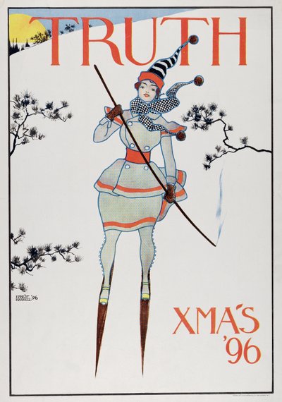 الغلاف الأمامي للحقيقة ، Xmas 96 ، pub.1896 بواسطة إرنست هاسكل