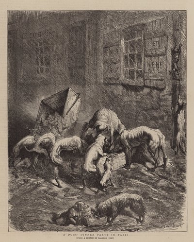 حفل عشاء للكلاب في باريس بواسطة Ernest Henry Griset