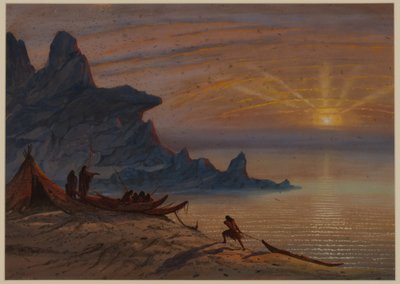 غروب الشمس ، 1871 بواسطة Ernest Henry Griset