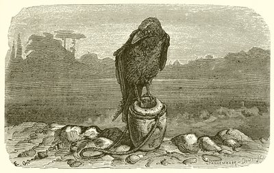 الغراب والجرة بواسطة Ernest Henry Griset