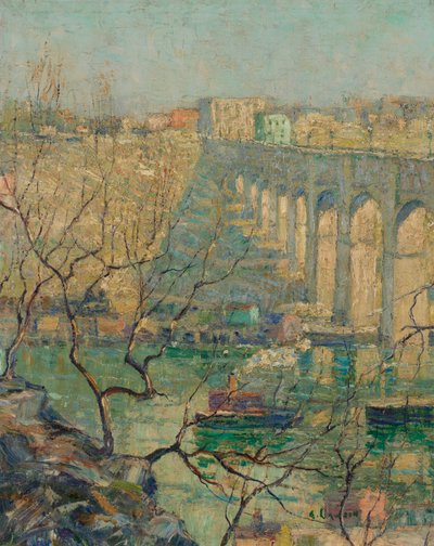 منظر للجسر بواسطة Ernest Lawson