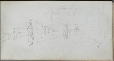 كراسة الرسم ، الصفحة 40: دراسة المنظور. بواسطة جان لويس إرنست ميسونييه