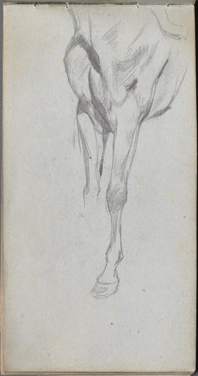 كراسة الرسم، صفحة 48 دراسة لحصان بواسطة إرنست ميسونييه