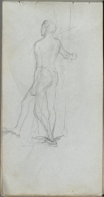 كراسة الرسم ، صفحة 60: دراسة الذكور العارية. بواسطة جان لويس إرنست ميسونييه