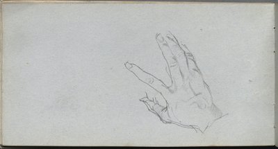 كراسة الرسم ، الصفحة 68: دراسة اليد. بواسطة جان لويس إرنست ميسونييه
