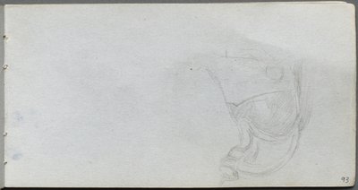 كراسة الرسم ، الصفحة 93: دراسة السرج. بواسطة جان لويس إرنست ميسونييه