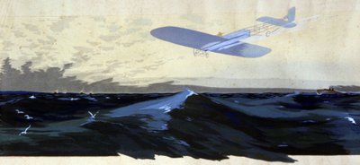 لويس بليريوت: أول معبر جوي للقناة الإنجليزية ، حوالي عام 1920 (رسم توضيحي) بواسطة إرنست مونتوت