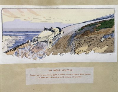 السباق: في مونت فينتو - رسم إرنست مونتو (1878-1909). بواسطة إرنست مونتوت