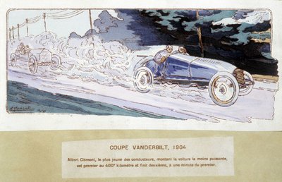 السباق: كأس فاندربيلت عام 1904 - رسمه إرنست مونتو (1878-1909). بواسطة إرنست مونتوت